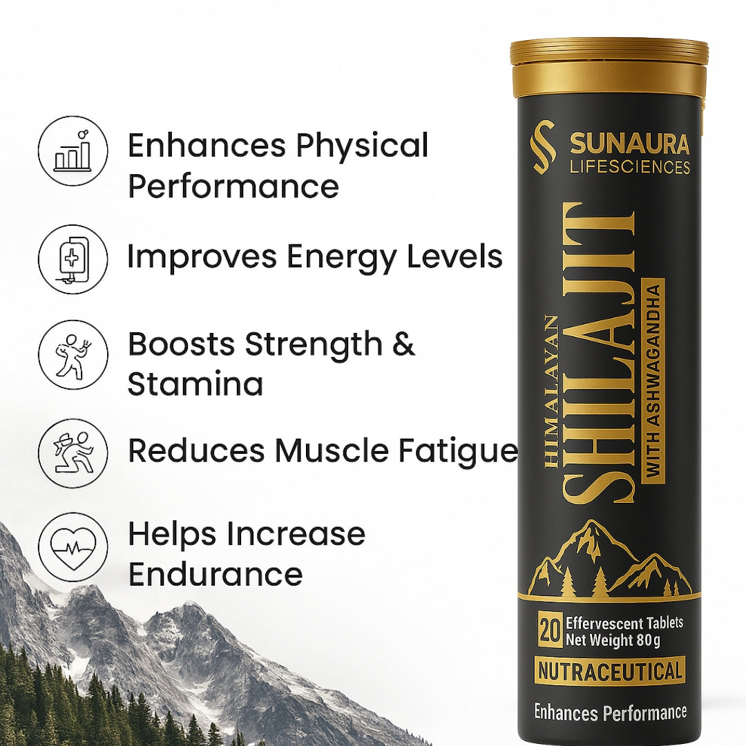Unlock Peak Performance | Pure Himalayan Shilajit with Ashwagandha | Effervescent Tablets