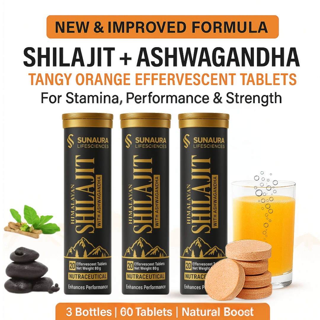 Unlock Peak Performance | Pure Himalayan Shilajit with Ashwagandha | Effervescent Tablets