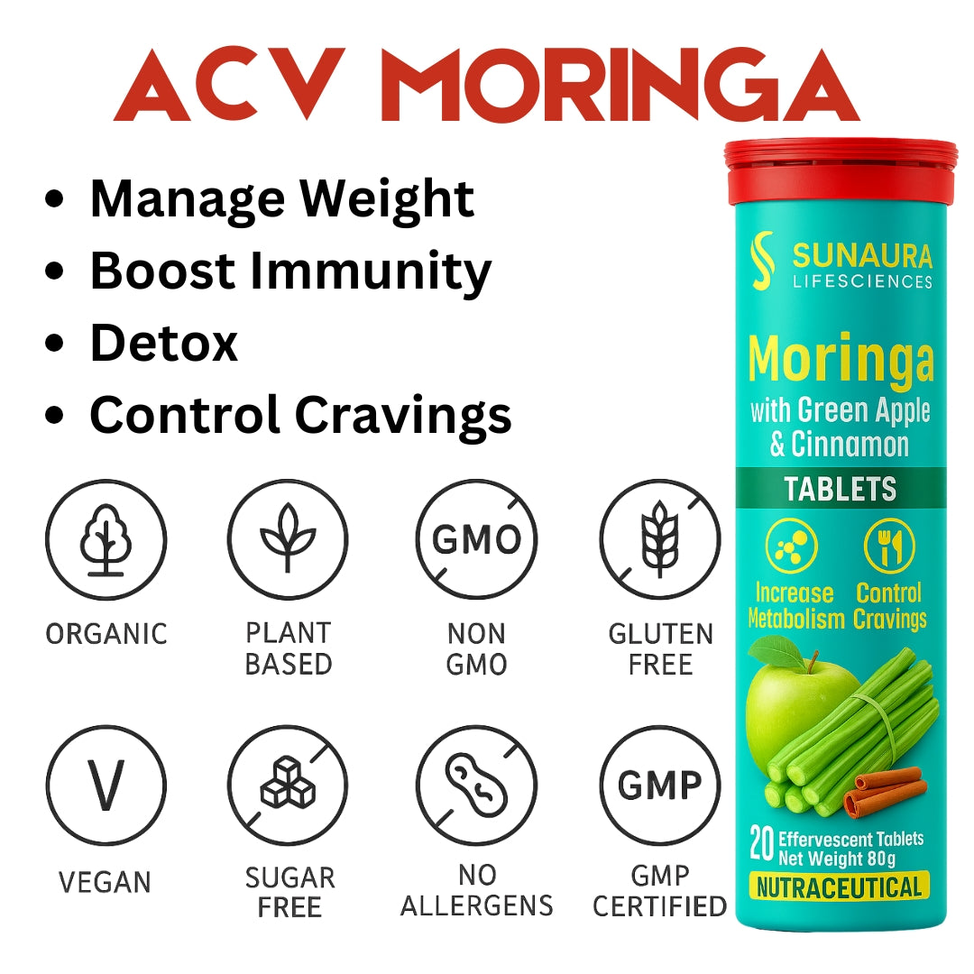 Natural Weight Balance Pack | ACV Moringa | Effervescent Tablet