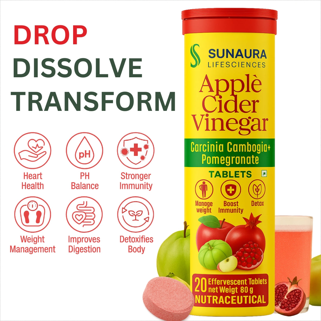 Manage Weight | Control Cravings |Boost Energy & Metabolism | ACV Garcinia Effervescent Tablets