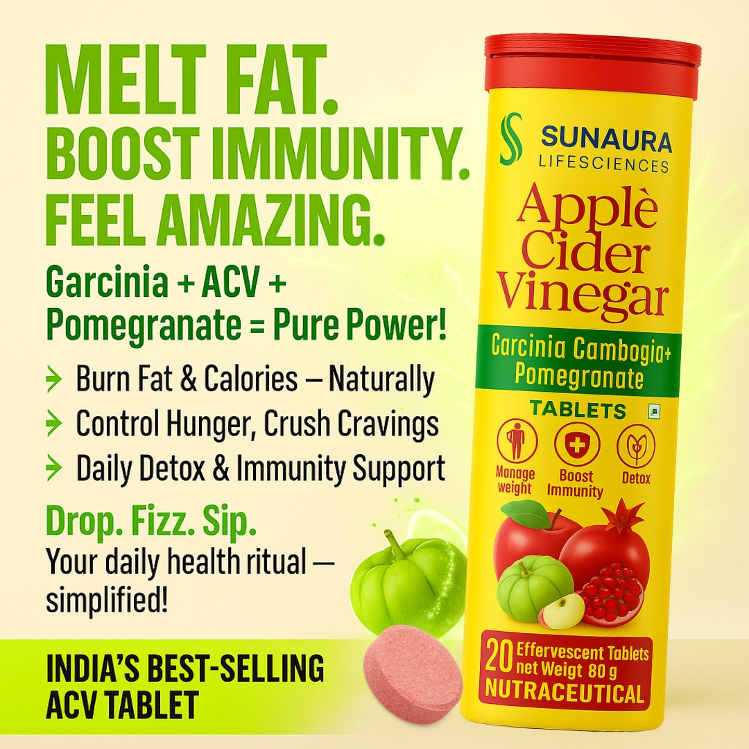 Manage Weight | Control Cravings |Boost Energy & Metabolism | ACV Garcinia Effervescent Tablets